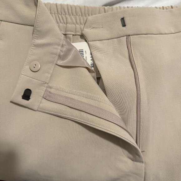NWT Zara High Waisted Wide Leg Cream Trousers Size XL - Picture 4 of 6